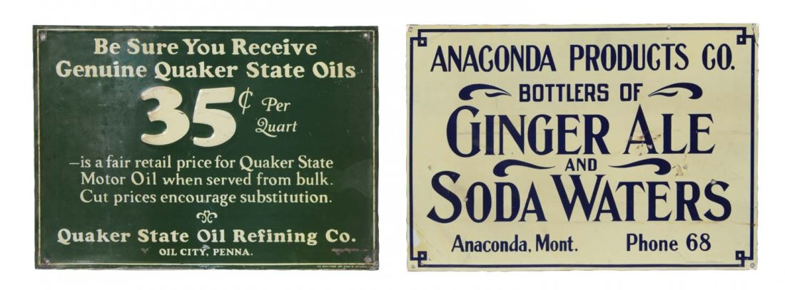 Lot Of 2: Tin Advertising Signs (1 of 2)