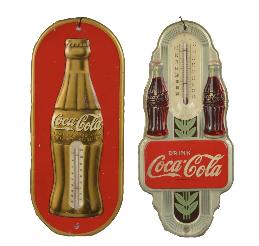 Lot Of 2: Coca-Cola Thermometer Signs (1 of 2)
