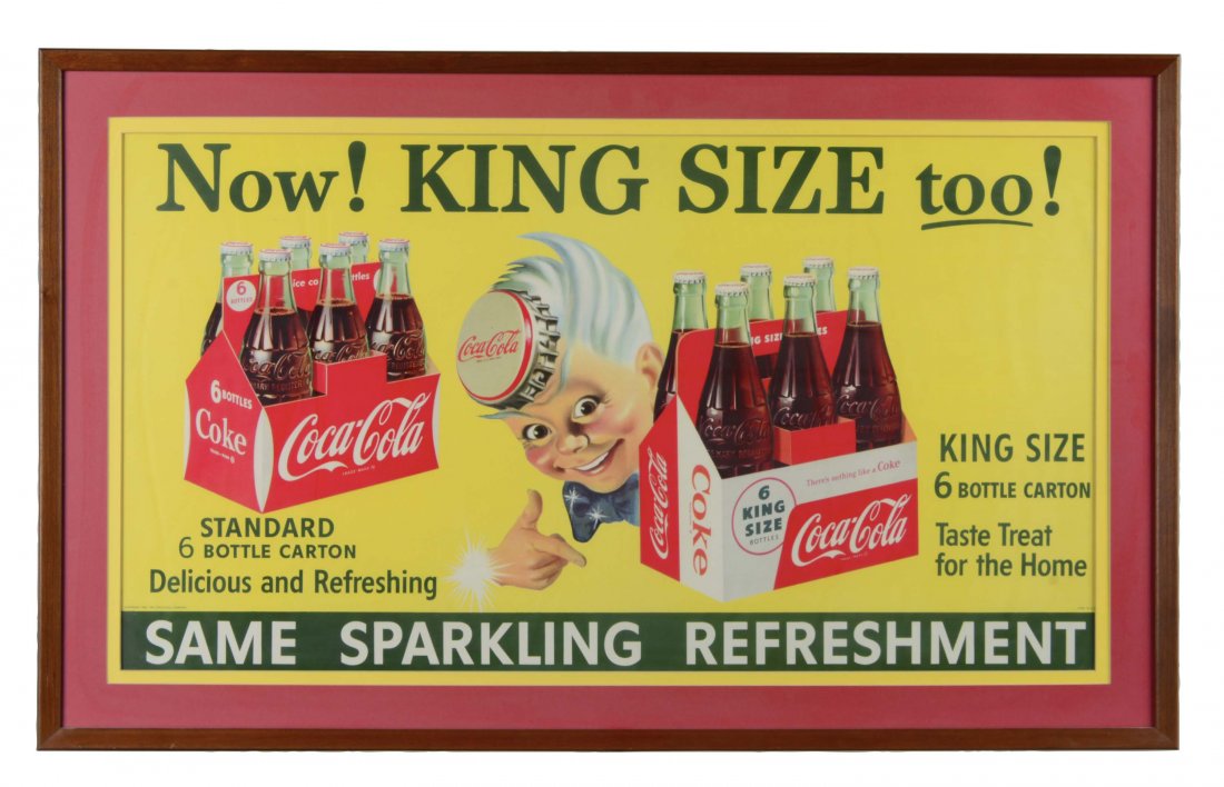 Coca-Cola Cardboard Advertisement Sign (1 of 1)