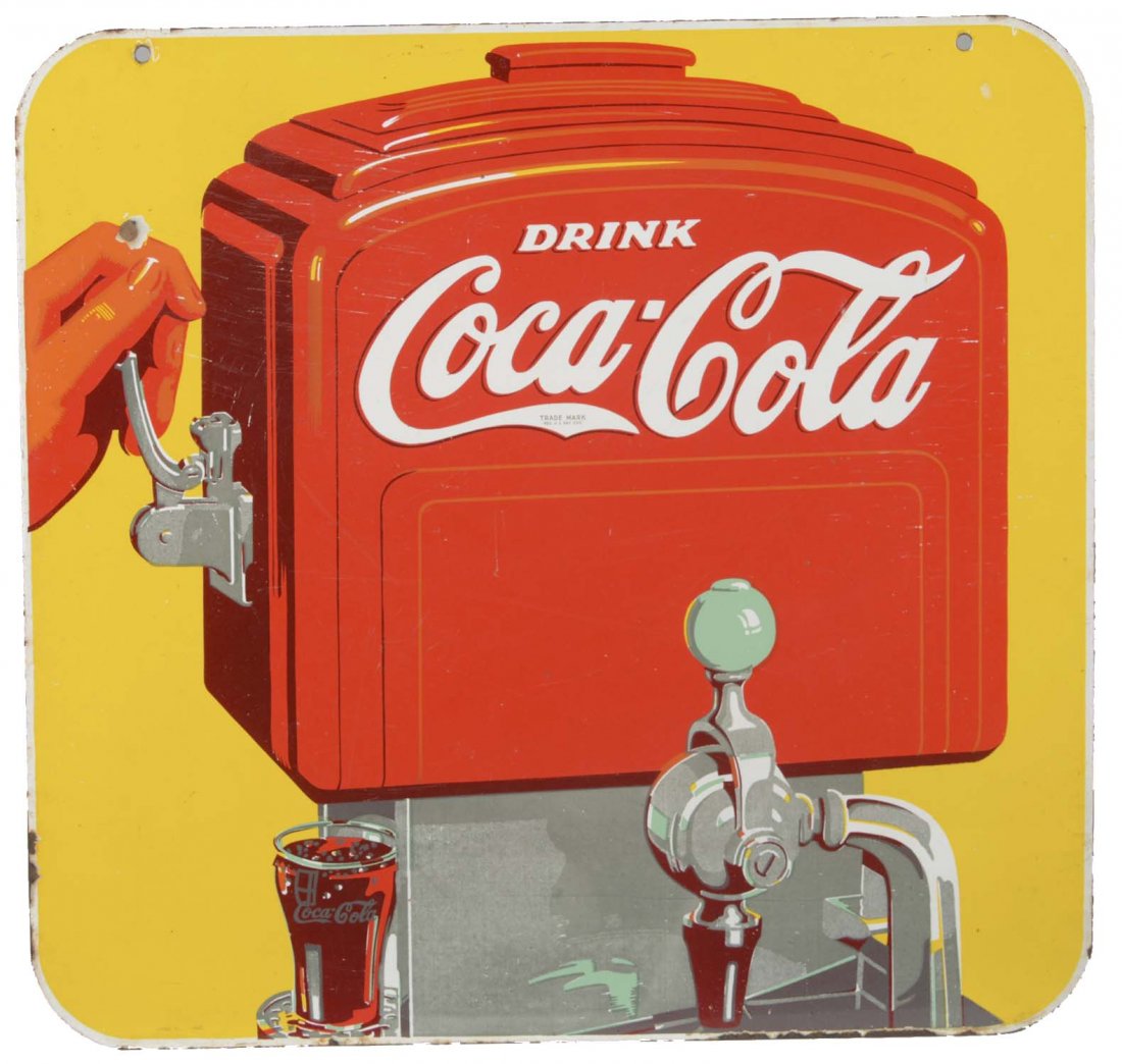Double-Sided Coca-Cola Porcelain Sign (1 of 2)