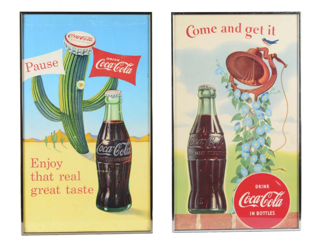 Lot Of 2: Coca-Cola Advertisement Signs (1 of 1)