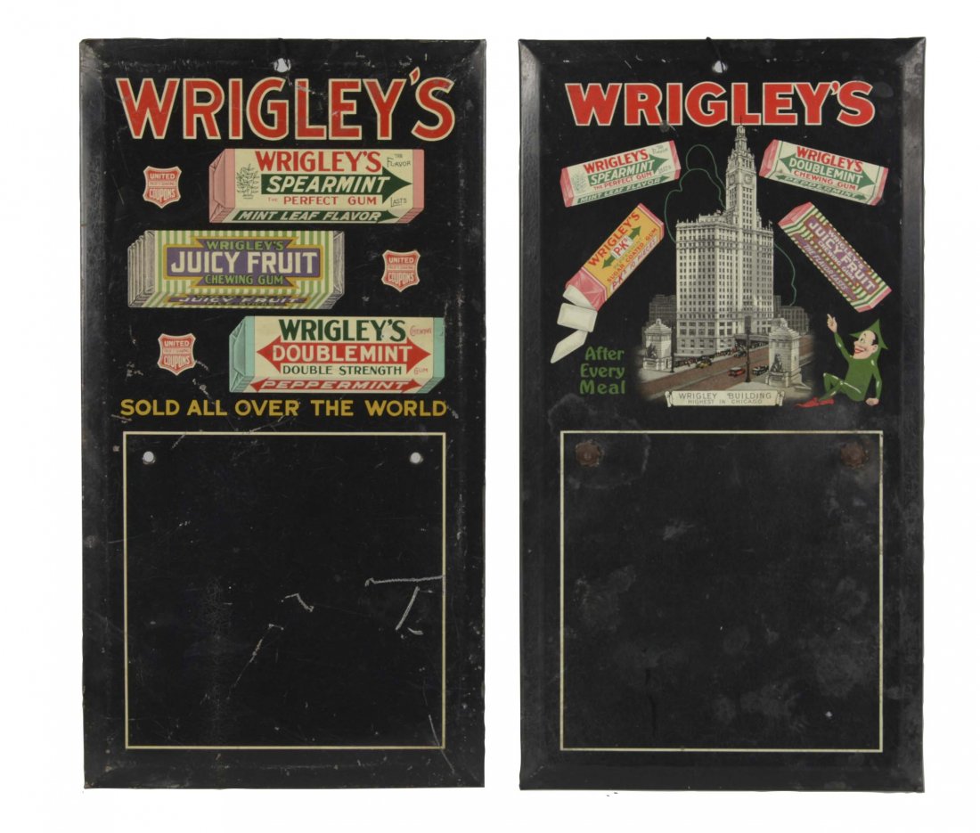 Lot Of 2: Wrigley's Gum Tin Advertising Calendars (1 of 1)