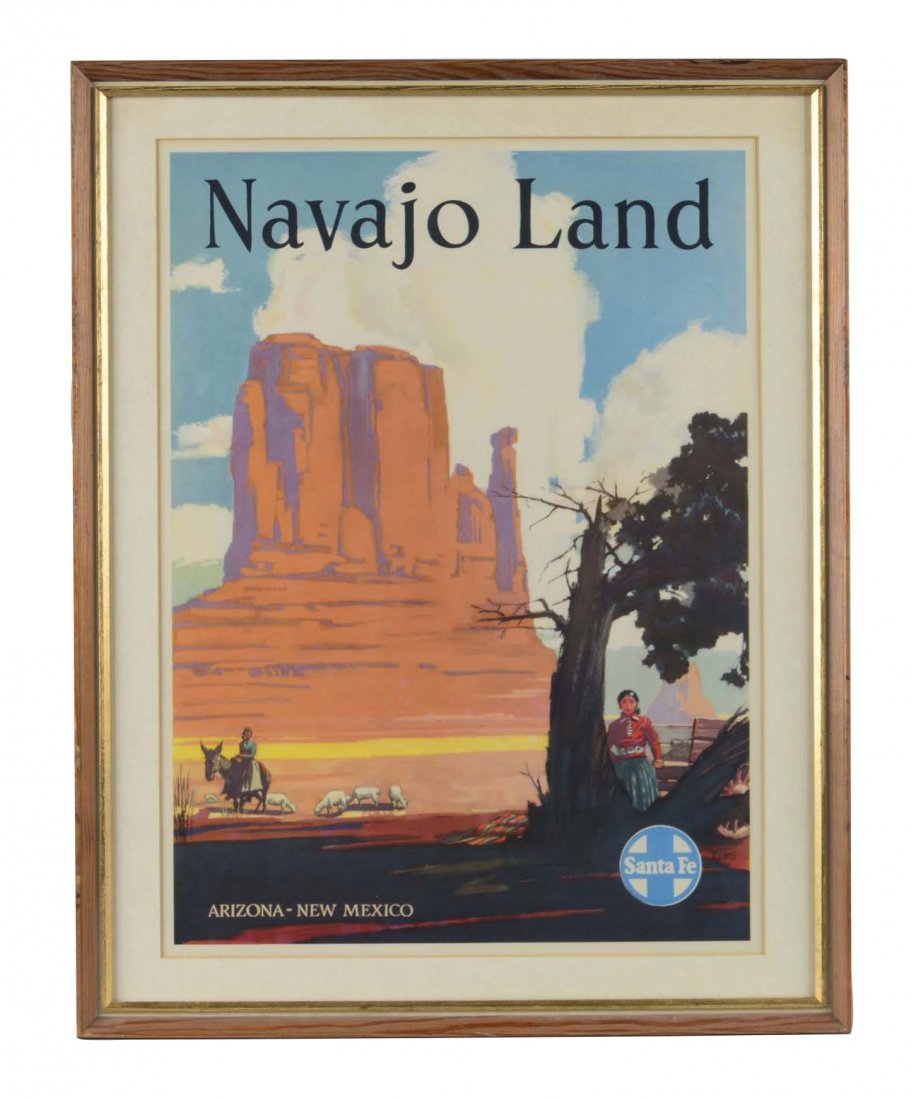 Navajo Land Santa Fe Railway Advertising Poster (1 of 1)
