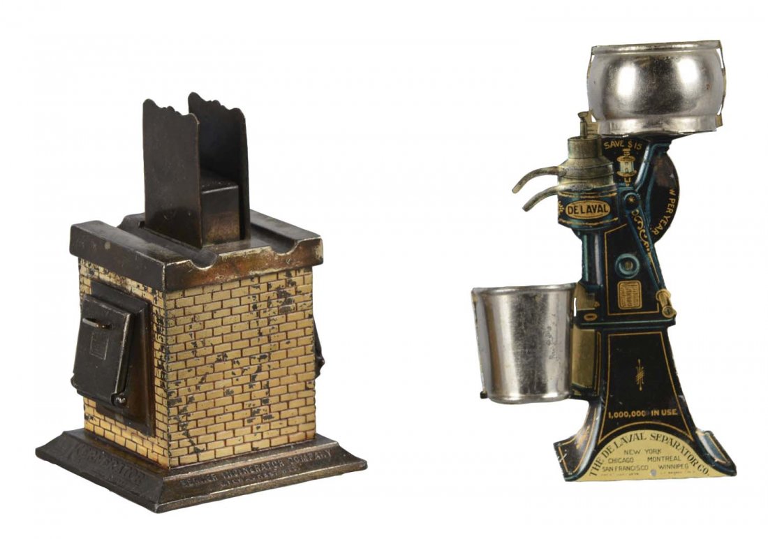 Lot Of 2: Figural Match Holder Advertisements (1 of 2)