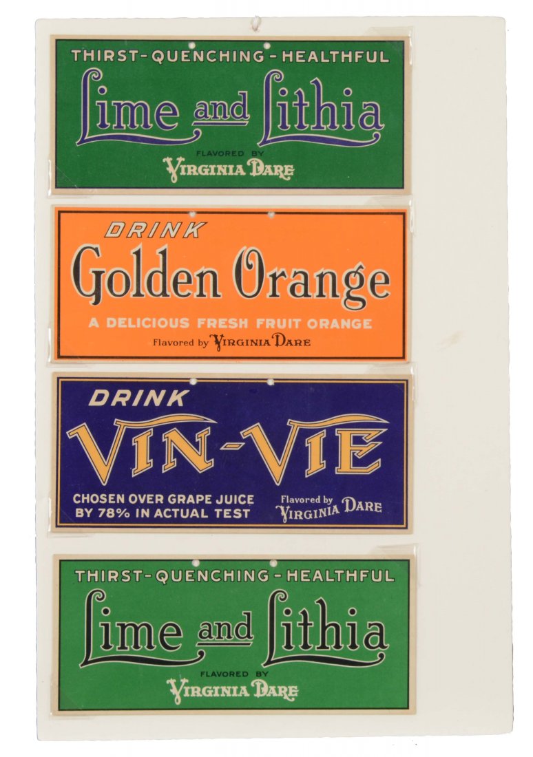 Virginia Dare Cardboard Soda Advertising Signs (1 of 1)