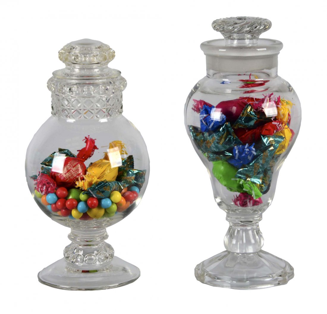 Lot Of 2: Glass Apothecary Jars (1 of 2)