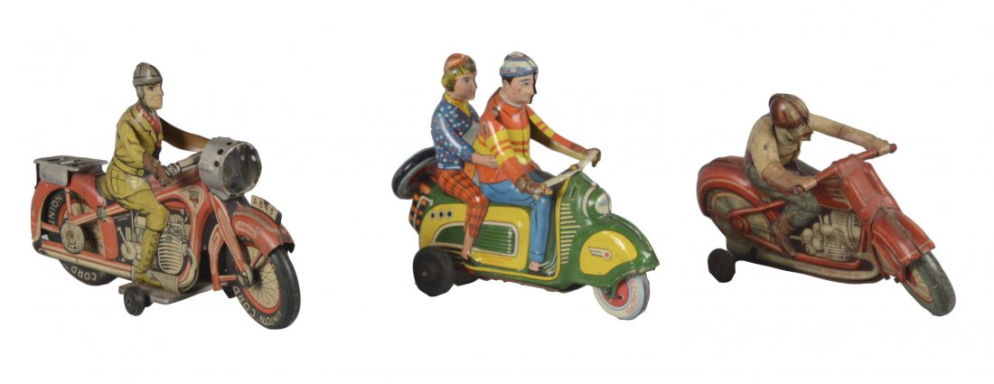 Lot Of 3: German Motorcycle Toys (1 of 2)
