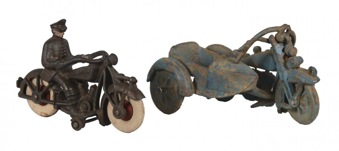 Lot Of 2: Cast Iron Hubley Motorcycles (1 of 2)