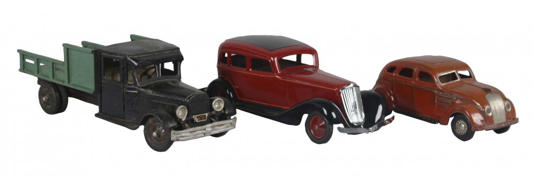 Lot Of 3: Vintage Pressed Steel Vehicles (1 of 2)