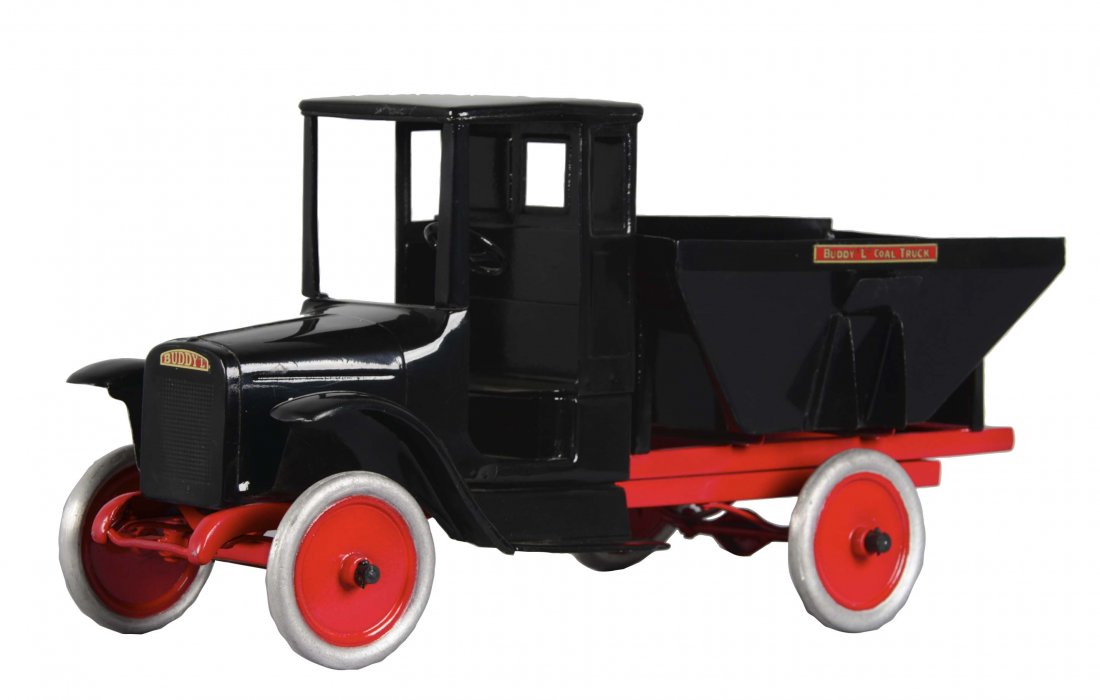 Buddy L Pressed Steel Coal Truck: Nice vintage truck with quality restoration and decals with replaced wheels. (Excellent). 25"L