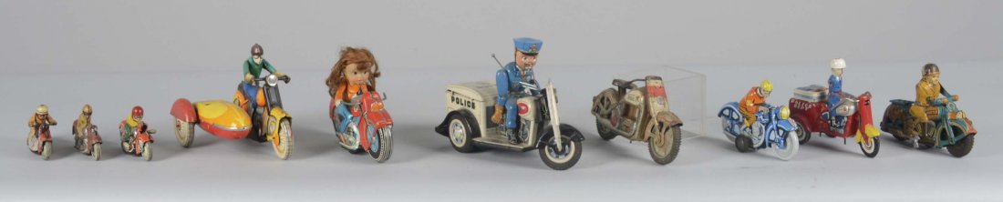 Lot Of 10: Vintage Motorcycle Toys (1 of 4)