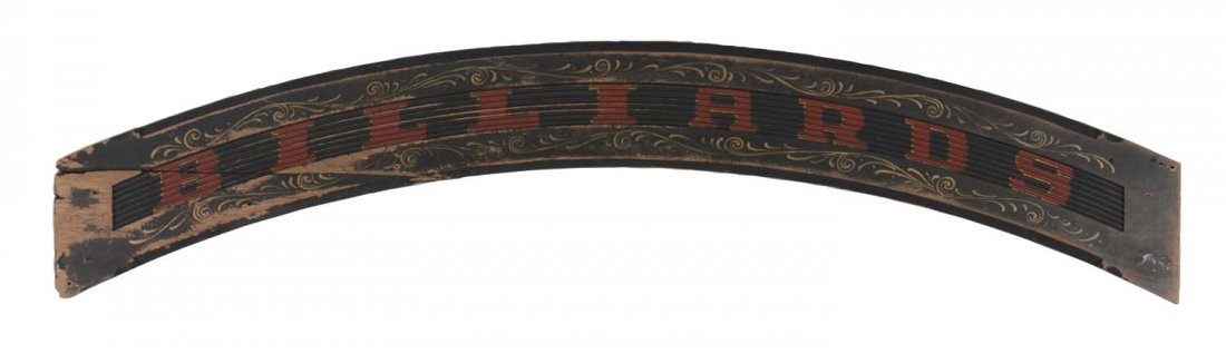 Wooden Billiard Sign (1 of 2)