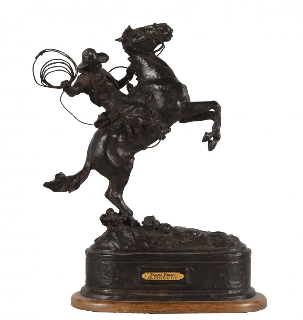 Texas Bronc Bronze Sculpture By G. Harvey (1 of 5)