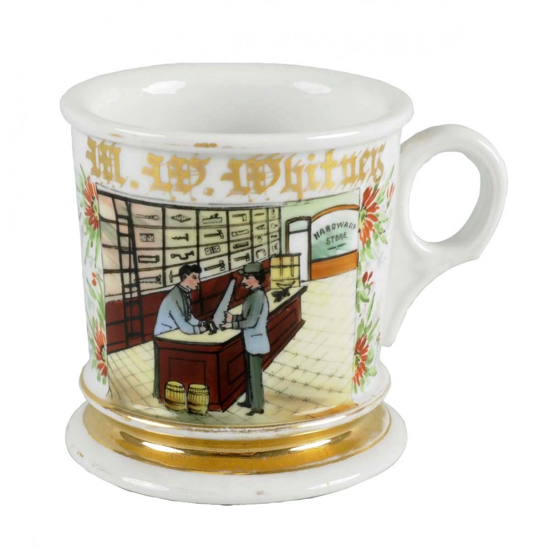 Hardware Store Owner's Shaving Mug. (1 of 3)