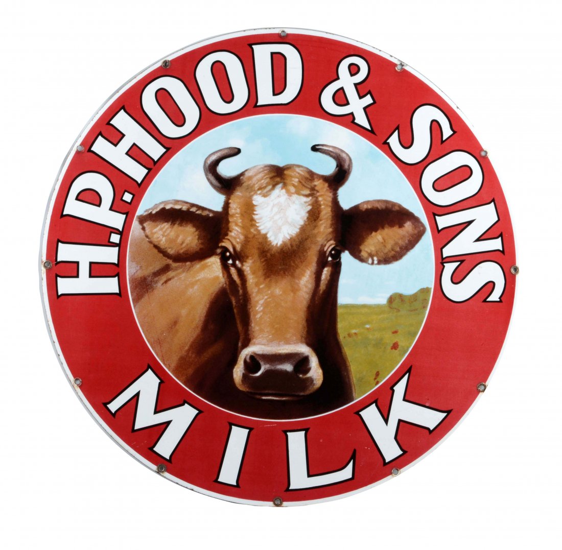 H.P. Hood & Sons Milk Porcelain Sign. (1 of 1)