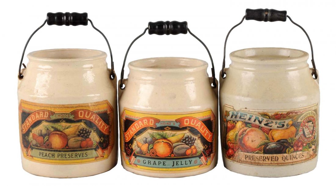 Lot of 3: Heinz Stoneware Crocks. (1 of 1)