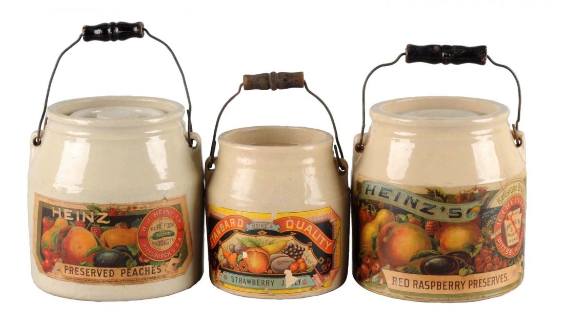 Lot of 3: Heinz Stoneware Crocks. (1 of 1)