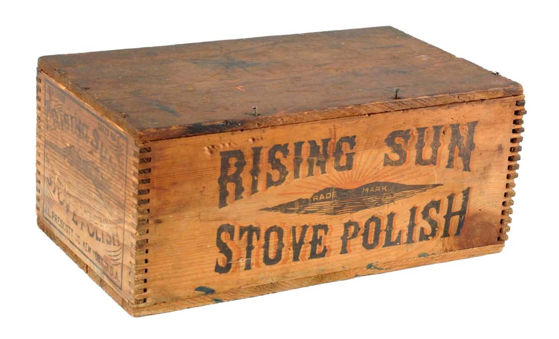 Crate of Unopened rising Sun Stove Polish (1 of 2)
