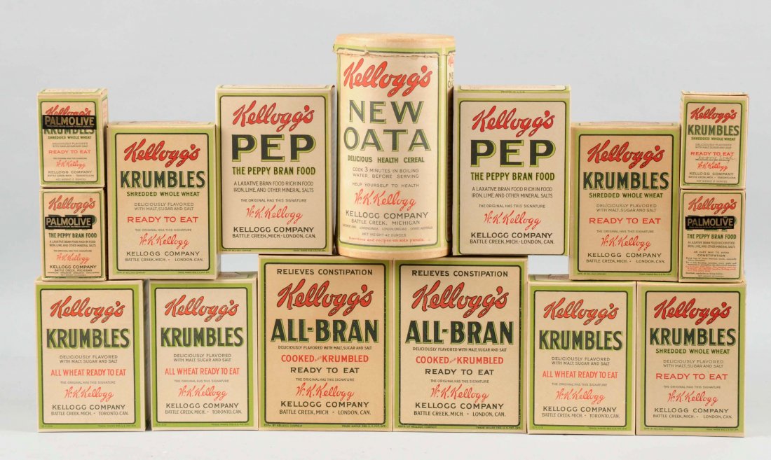 Lot of 15: Early Kellogg's Cereal Boxes. (1 of 1)