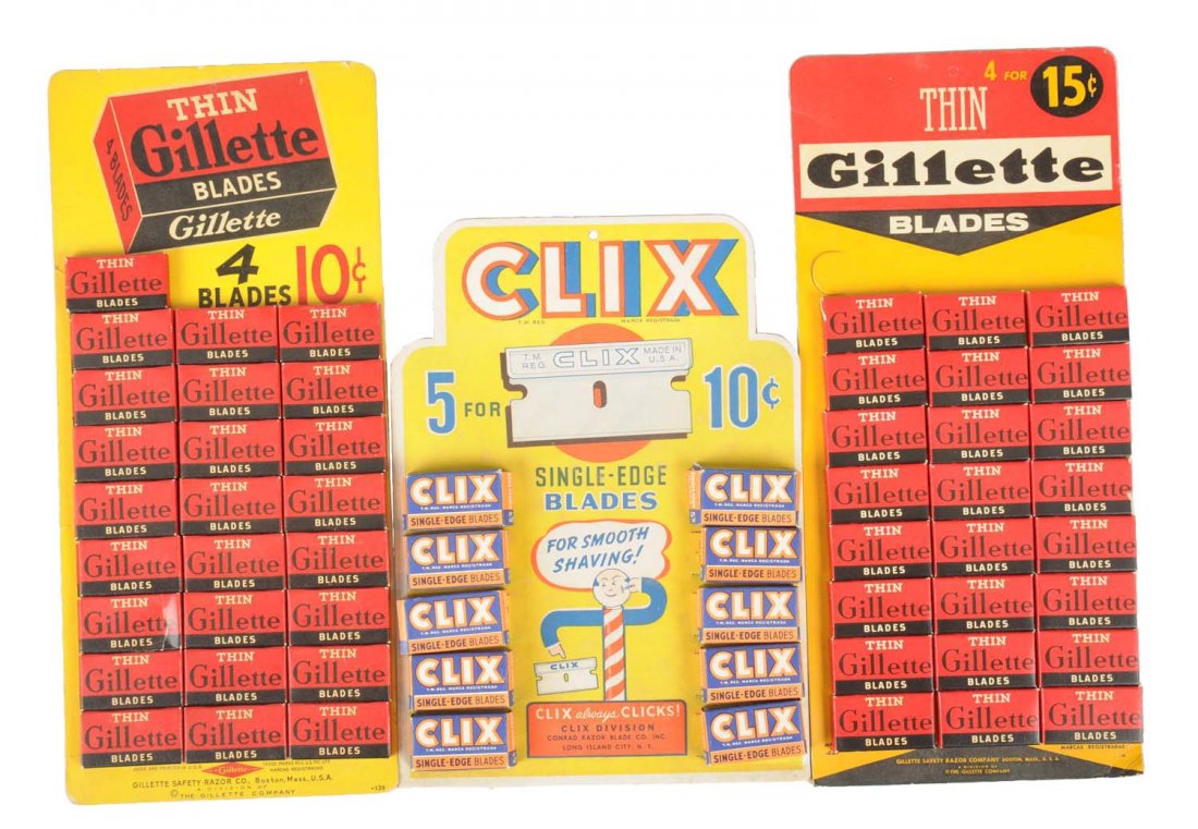 Lot of 3: Razor Blade Displays. (1 of 1)