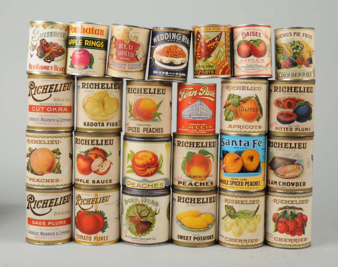Lot of 25: Early Food Related Cans. (1 of 1)