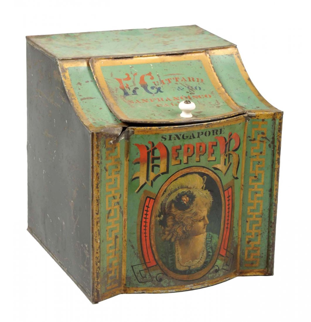 Singapore Pepper Advertising Spice Bin. (1 of 3)