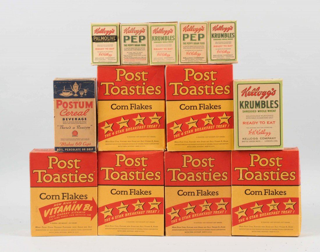 Lot of 14: Early Cereal Boxes. (1 of 1)