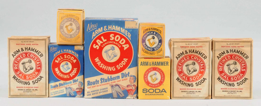 Lot of 8: Arm & Hammer Baking Soda Boxes. (1 of 1)