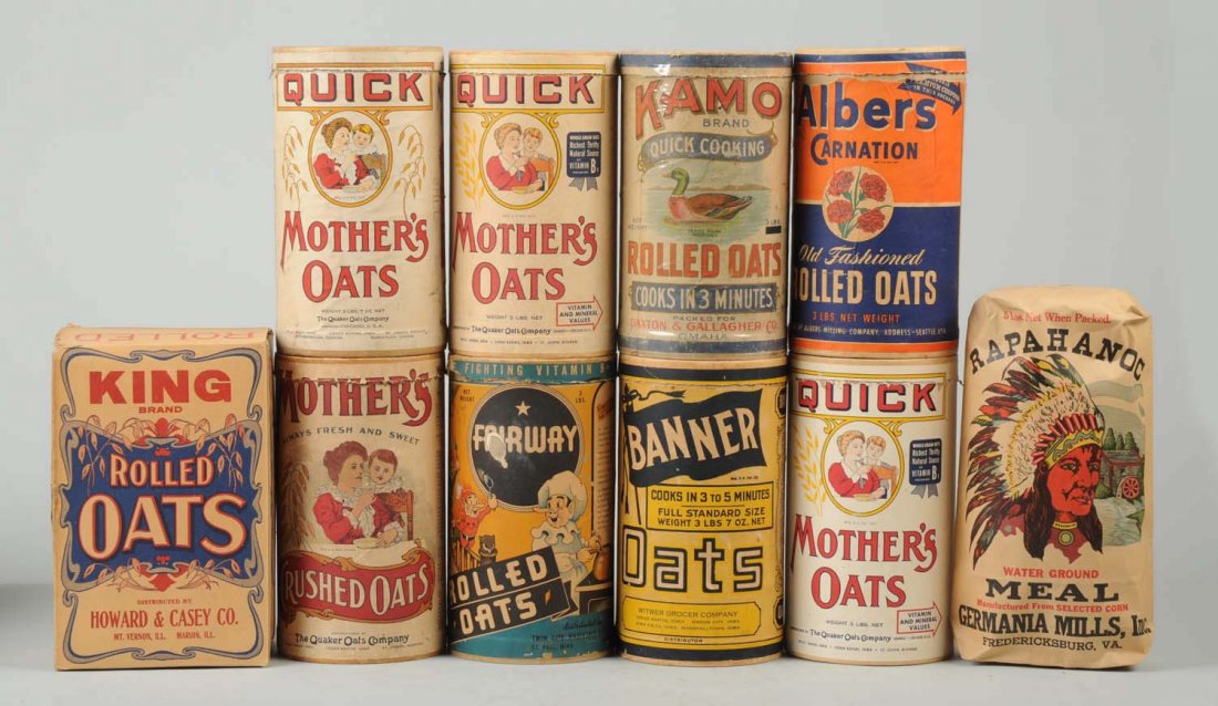 Lot of 10: Early Oat Containers. (1 of 1)