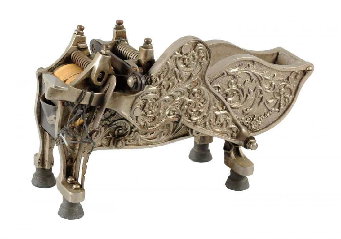 Victorian Nickel Plated Tape Dispenser. (1 of 2)