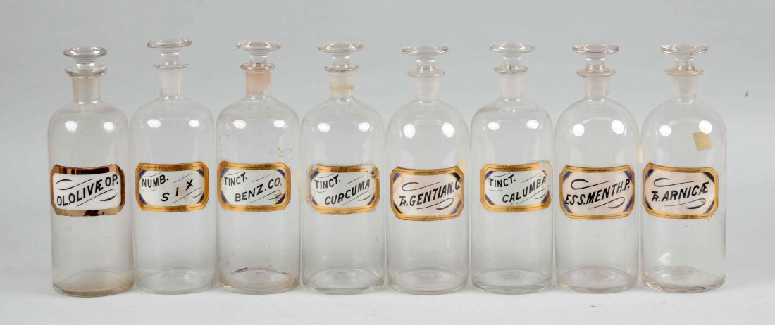 Lot of 8: Early Apothecary Jars. (1 of 1)