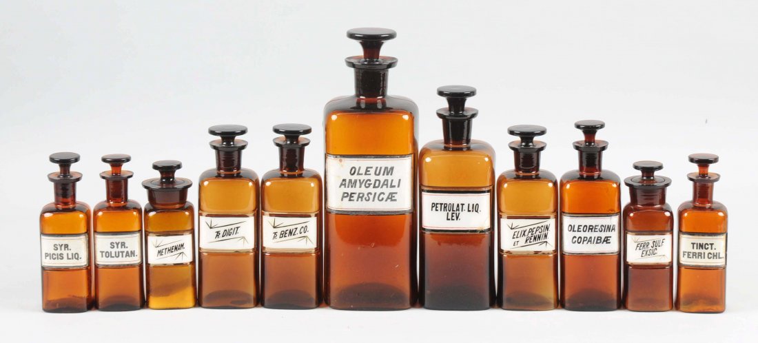 Lot of 11: Early Apothecary Jars. (1 of 1)