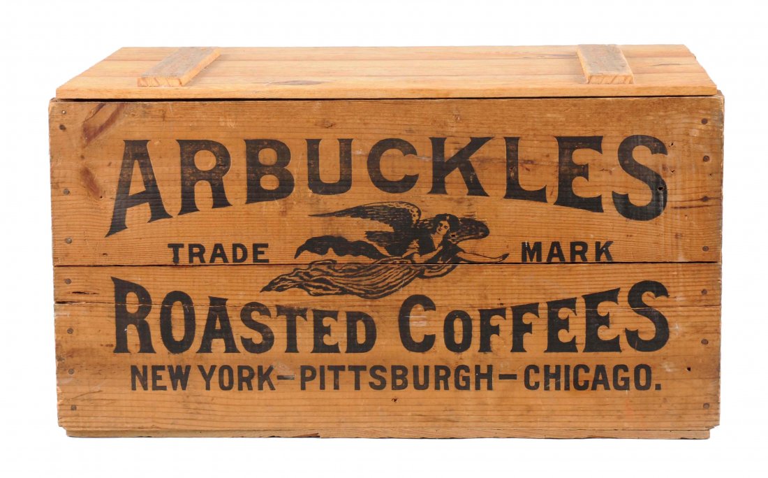 Arbuckle's Roasted Coffees Advertising Wooden Crate. (1 of 2)