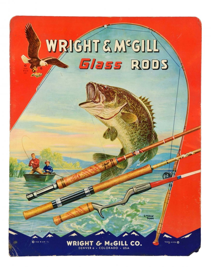 Wright & McGill Glass Rods Advertising Sign. (1 of 1)