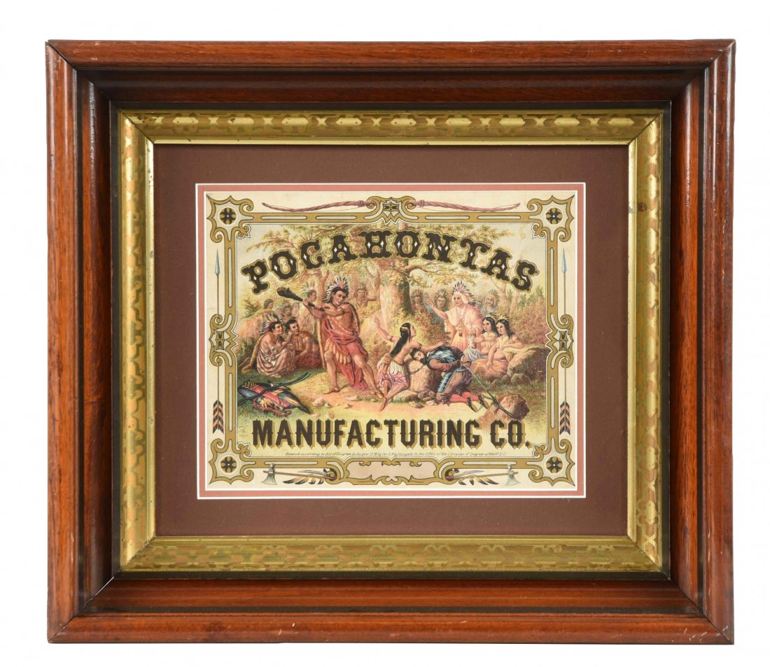 Pocahontas Manufacturing Co. Cigar Label. (1 of 1)