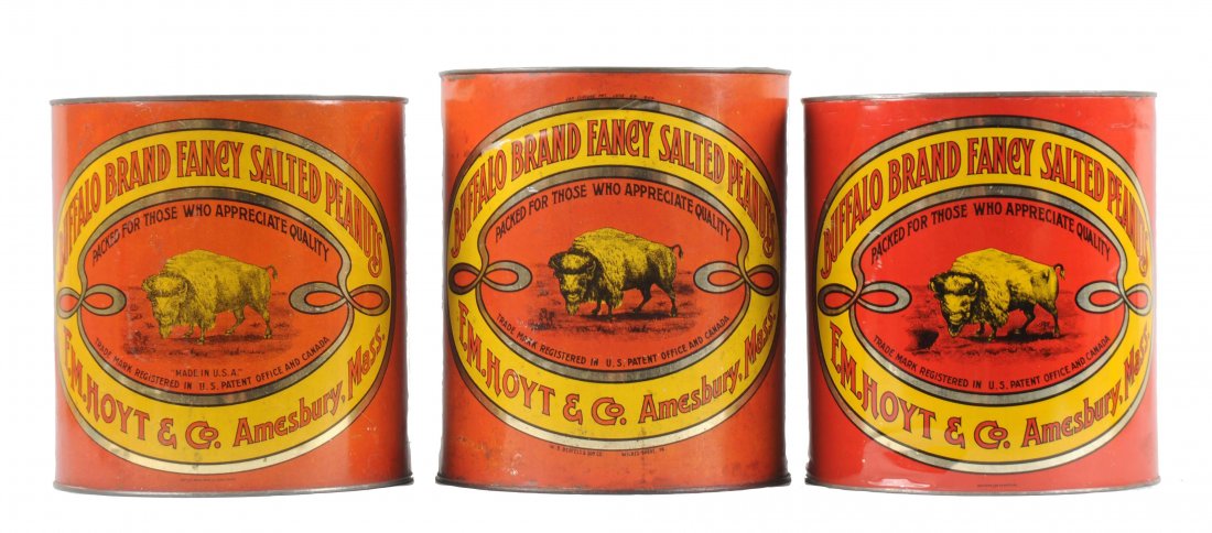 3 Buffalo Brand Salted Peanuts Tins. (1 of 1)