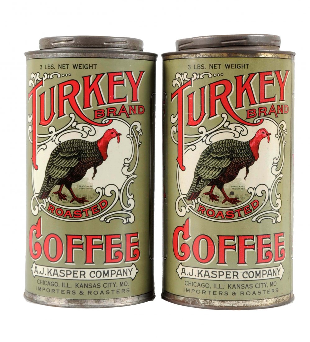 Lot of 2: Turkey Brand Coffee Tin. (1 of 2)