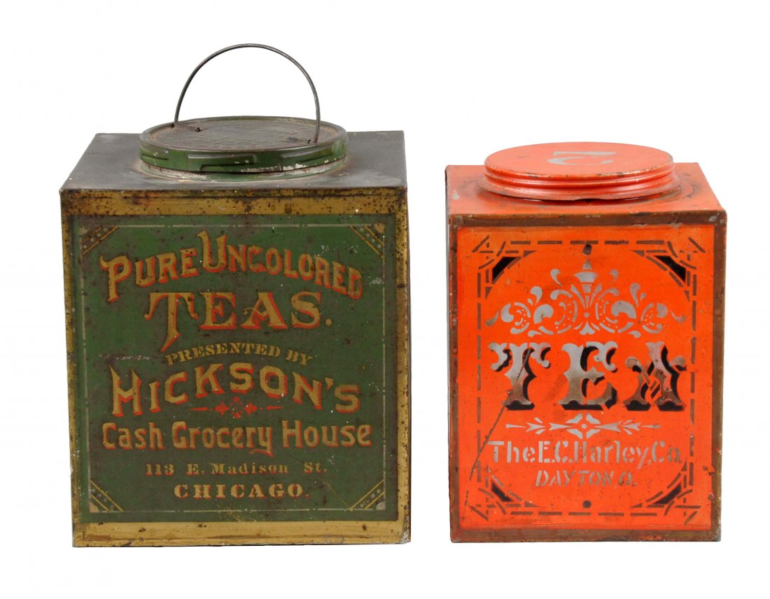 Lot of 2: Early Tea Canisters. (1 of 2)