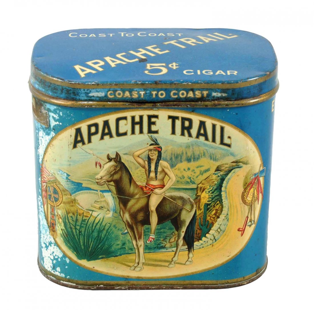 Apache Trail 5¢ Cigar Tin. (1 of 2)