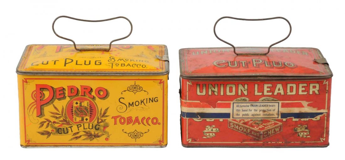 Lot of 2: Union Leader & Pedro Cut Plug Tobacco Tins. (1 of 2)