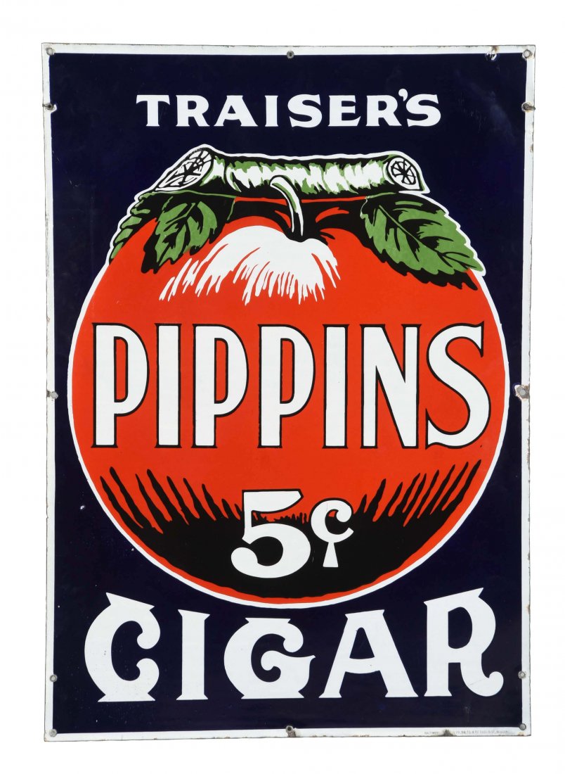 Traiser's Pippins Cigar Porcelain Sign. (1 of 1)