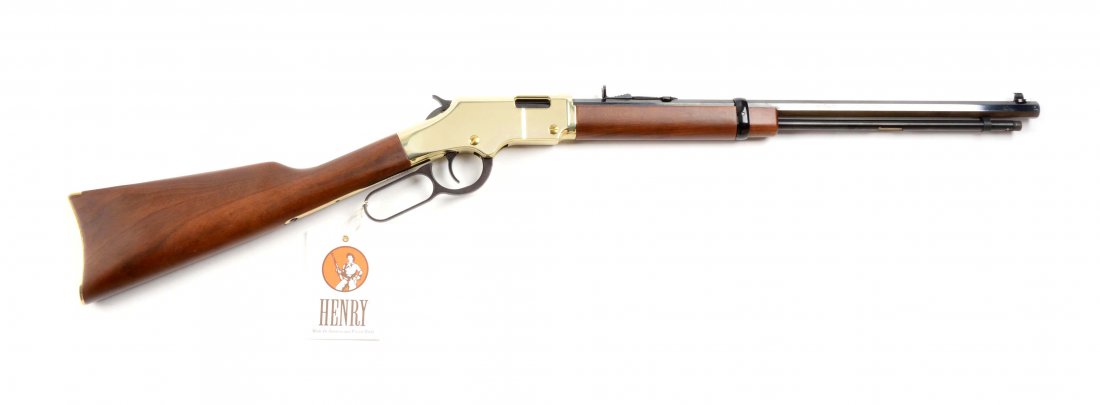 (C) Henry Lever - Action Golden Boy Rifle NIB.: Manufacturer: Henry Model: Golden Boy Serial No. GB074888 Caliber: .22LR Barrel Length: 19-1/2” FFL Status: Modern Blued octagonal barrel with full length blued tube magazine mounted below, gloss bl