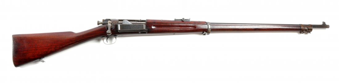 (C) U.S. Springfield Model 1898 Krag Rifle.: Manufacturer: Springfield Model: 1898 Krag Serial No. 109147 Caliber: .30-40 Krag Barrel Length: 30” FFL Status: Curio & Relic Barrel retains approximately 85% of the original factory blue finish st