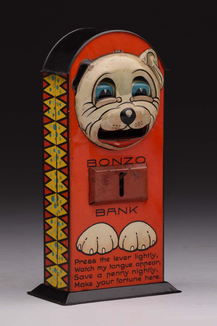 Tin Bonzo Mechanical Bank. (1 of 2)