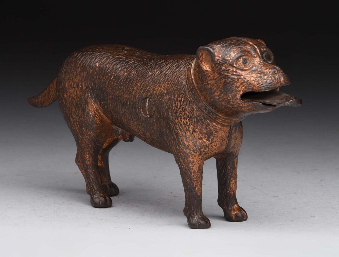 Judd Cast Iron Bulldog Standing Mechanical Bank. (1 of 2)