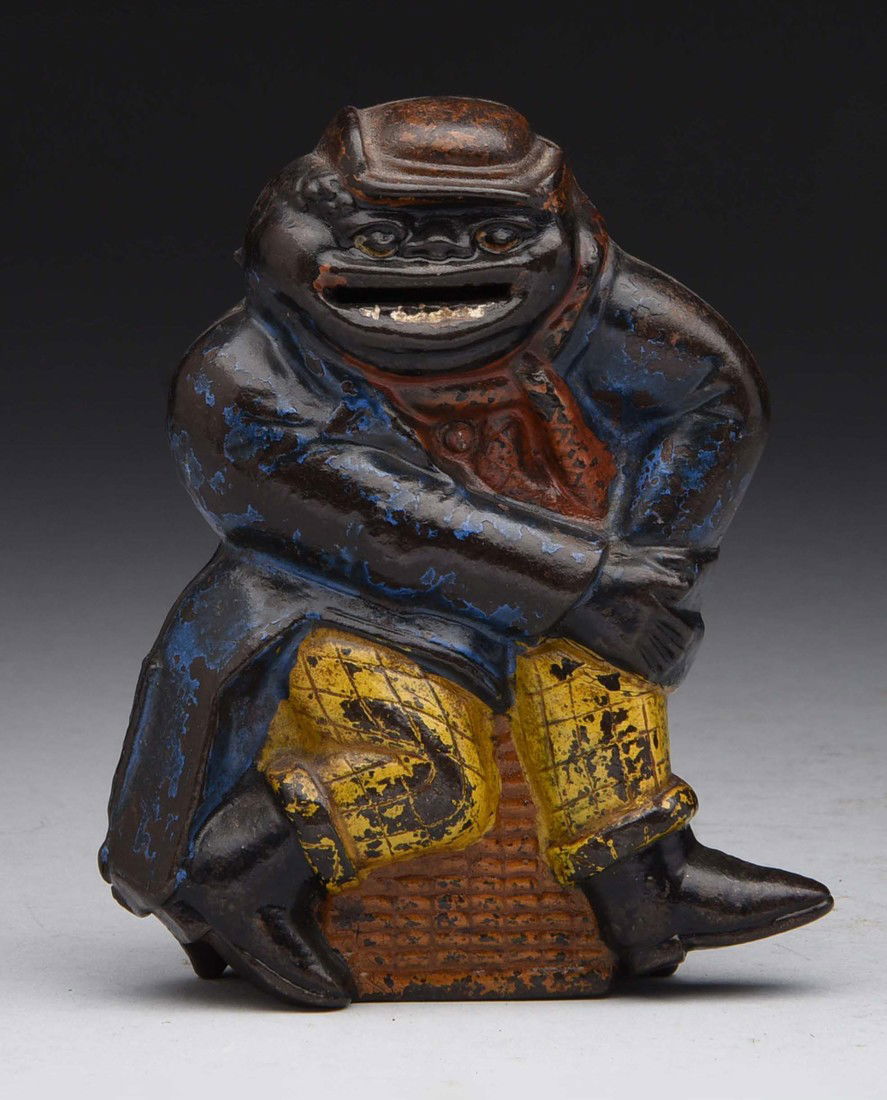 U.S. Hardware Man On A Bale Of Cotton C.I. Bank. (1 of 2)