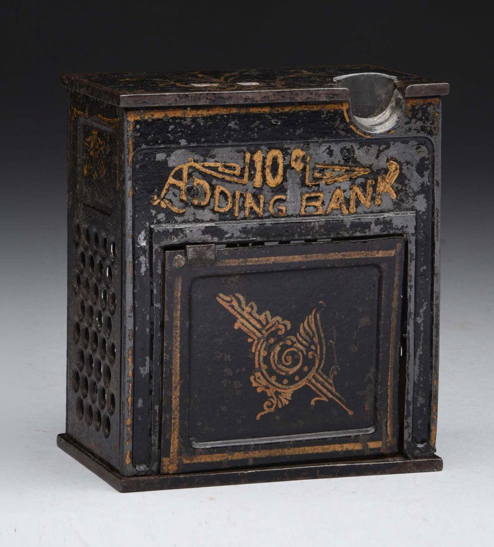 10 Cent Cast Iron "Adding" Mechanical Bank. (1 of 2)