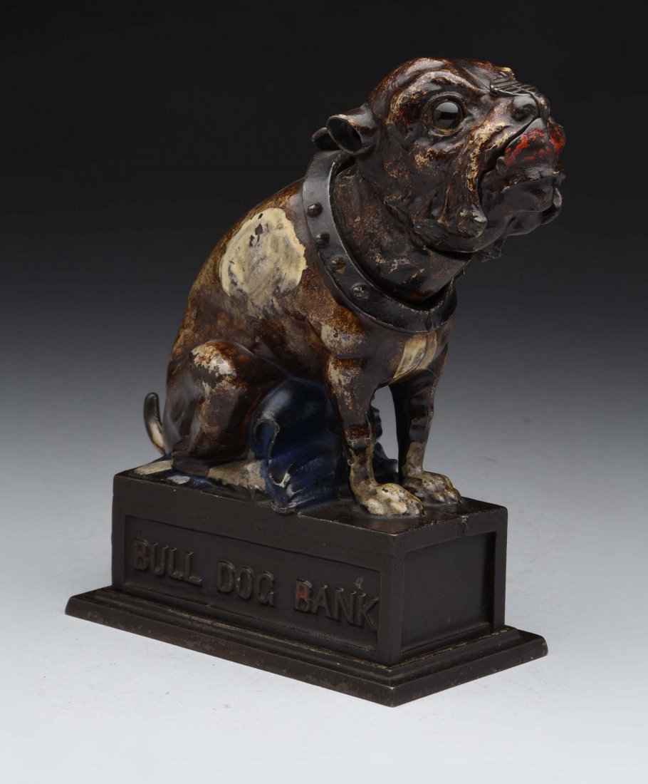 Bulldog Cast Iron Mechanical Bank. (1 of 3)