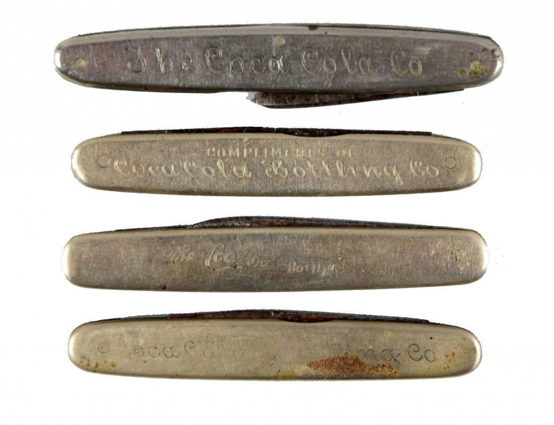 Lot of 4: Assorted Early Coca- Cola Pocket Knives. (1 of 1)