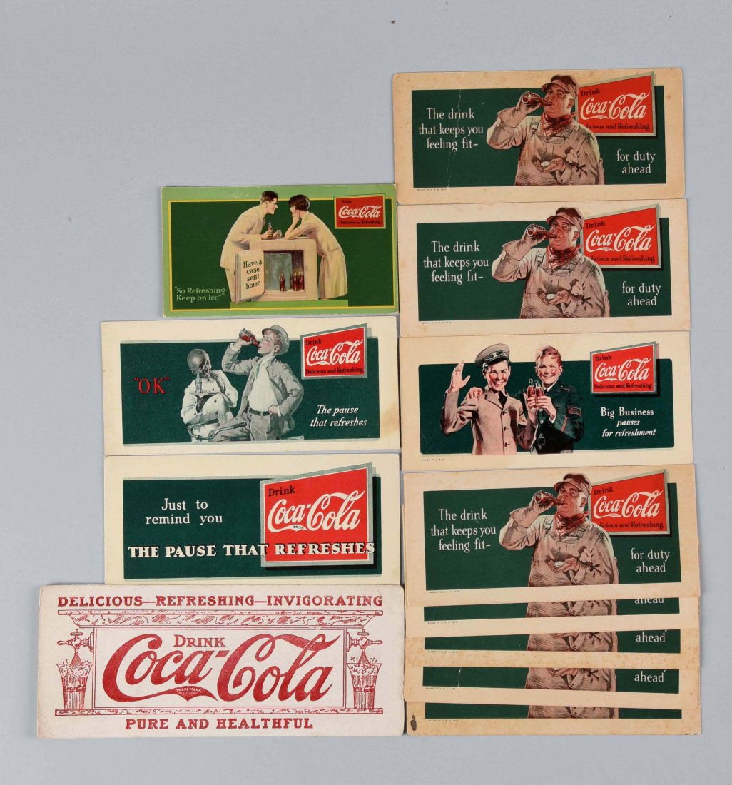 Lot of 12: Assorted 1930's Coca - Cola Ink Blotters. (1 of 1)